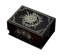 Tarot Deck Box - Magnetic Lid Lightweight Organizer, Protective Tarot Card Case, Spiritual Box, Keepsake Storage for Meditation, Divination, Oracle, Playing, 5.51x3.94x2.64 Inches