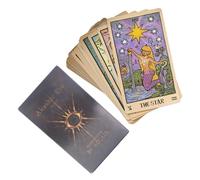 Tarot Deck Cards, 78 Sheet Divination Set, Fate Reading Board Game with Mystical Illustration, Spiritual Guidance Card Set with, Tarot Decks, Deck Cards for Adults Party Spiritual Use