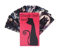 Tarot Deck Cat, 78 Sheets Cards, Beginners Friendly Game With Full English Theme, Suitable For Camping, Mystic Helper, Deck Easy Use for Gathering Interaction Toy Spiritual Practice Entertainment