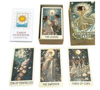 Tarot Deck Game, Patterned Collectible Cards, 78pc Set with Unique Artwork, Tabletop Entertainment for Youth and Adults, Fortune Telling Accessory Elegant Design, Card Kit for Holiday and Celebration