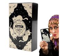 Tarot Deck, Kitten Tarot Fortune Telling Board Game Cards Divination Tools, Party Playing Fate Divination, English Version Standard Tarots Decks, 78pcs