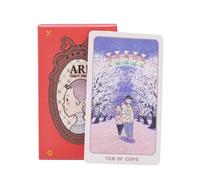 Tarot Deck, Learning Cards, Reading Set, Beginner Professional with Meanings, Complete Deck for Spiritual Guidance, Meditation, Entertainment, Family Friends, 4.13x2.48 Inches