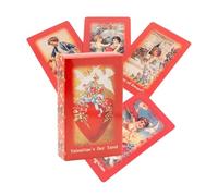 Tarot Deck, Oracle Cards, Divination Game, English Fate Board Set with Valentine Theme for Family Party Entertainment Adults Beginners Fortune Reading Fun Collectors Witch Tool Spiritual Insight