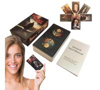 Tarot Deck - Playing Fate Divination Tools | Party Playing Fate Divination, English Version Standard Tarot Decks, English Version Standard Tarot Decks, Fairy Red Tarots for Playing