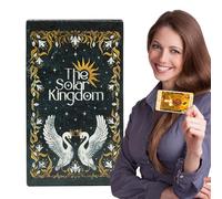 Tarot Deck - Solar Kingdom Divination, 78 Mysterious Future Insight Cards with Sturdy Finish, Interactive Past Guidance Reading Tool, Ideal for Workplace Wellness Party Hobby