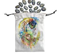 Tarot Deck Storage Bag | Animal Print Tarot Card Bag with Drawstring | Portable Color Double Sided Storage Pocket, Velvet Bags for Crystals, Jewelry, Dice