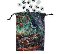 Tarot Deck Storage Bag,Tarot Deck Bags Tarot Pouches with Drawstrings - Color Double Sided Pouch, Portable Velvet Bags for Tarot Cards, Dices, Jewelry