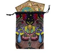 Tarot Deck - Thickened Fabric Holder, 13 x 18 cm Carry Bag, Cube Jewellery Case, Reusable Gift Wrapping | Mystic Card Travel Protective Case, Ideal for Setting Up Weis, 120, Siehe