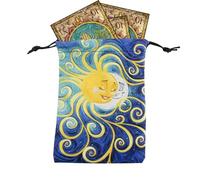 Tarot Deck - Thickened Fabric Holder, 13 x 18 cm Carry Bag, Cube Jewellery Case, Reusable Gift Wrapping | Mystic Card Travel Protective Case, Ideal for Setting Up Weis, 111, Siehe