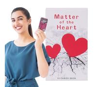 Tarot Deck - Unique Oracle Set, Matter of The Heart Beginner Cards for Family Game, Fortune Telling, 54 Playing Cards, Multi-Purpose Card Games for Adults Teens, Beginner Friendly Tarot Deck