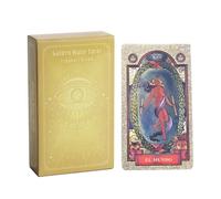 Tarot Decks Golden | Learning Tarot Cards - 10.3X6cm Positive Spirit Reading Oracle for Divination Telling Affirmation Astrology