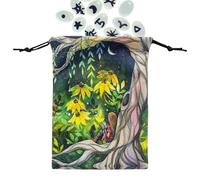 Tarot Draw Bag - Velvet Tarot Card Pouch for Tarot Cards, Runic Stones | Animal Pattern Tarot Card Bag with Drawstring Bag Portable Drawstring Bag Card Game Accessories, Multicolored, SXF12#, Refer to