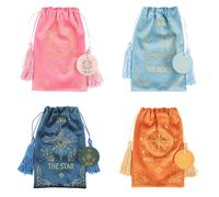 Tarot Drawstring Bag (Pack of 4) Something Different Multi One Size
