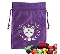 Tarot Drawstring Pouch, Drawstring Velvet Fabric Storage Bag, Soft Tarot & Dice Bag, Card Holder, Multifunctional Accessories for Party Christmas