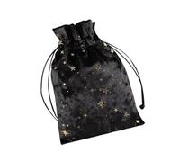 Tarot Drawstring Pouch | Luxurious Tarot Pouch with Drawstring | Velvet Storage for Tarot Pouch, Multifunctional Oracle Cards Jewelry Bags, for Runes, Christmas, Black, Refer to description, Unisex