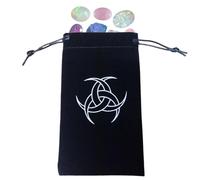 Tarot for Tarot Cards - Velvet Storage Bag with Drawstring, 10 x 18 cm Cube with Drawstring for Tokens and Marbles, Storage for Dice Tokens Crystals Cosmetics Travel Accessories