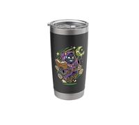 Tarot Fortune Teller Crescent Black Cat Moon Key Stainless Steel Insulated Tumbler