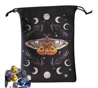 Tarot Game Pouch - Tarot Card Bag, Tarot Storage Bag | Tarot Dice Bag With Drawstring, Jewelry Pouch All Seeing Eye, Moon Phase, Tree Life