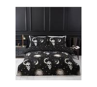 Tarot Gothic Duvet Quilt Cover Set with pillowcases, in Single, Double, King Sizes, Halloween Bedding Microfibre, non-iron, Reversible (Single)
