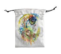 Tarot Lanyard - Animal Print Tarot Velvet Card | Colorful Double-Sided Thick Velvet Design with Secure Cord Closure, Durable Material