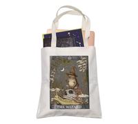 Tarot Lover Gift XV The Wizard Shopping Bag Retro Forest Frog Witch Tarot Tote Bag (XV The Wizard)