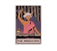 Tarot Major Arcana The Magician Retro Pixel Style Horn Girl Decorative Painting Canvas Wall Posters And Modern Family Bedroom Decor 16x24inch(40x60cm)