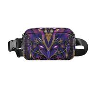 Tarot Mask Purple Mystery Fashion Waist Bag Fanny Pack for Women Men Teenagers Large Capacity Sling Bag Travel Essential with Adjustable Strap for Workout Running Hiking