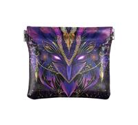 Tarot Mask Purple Mystery Women Men Leather Coin Purses Convenient Mini Change Wallet Coin Pocket for Women, tarot mask purple mystery, Decoration