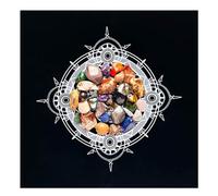 Tarot Mat for Divination | Square Carpet 49x49cm - Spiritual Fabric for Meditation and Practice | for Divinatory Sessions at Home and Spiritual Practices Meditation and Home Decoration