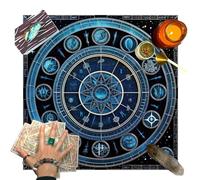 Tarot Mat Reading - Detailed Oracle Card, Support Mat Precise Line Layout for Smooth, Card Reading Ideal Board Game, Tool Parties, Family and Friend Gatherings Portable Easy to Use