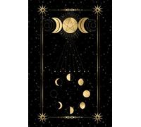 Tarot Notebook: Black and Gold Celestial Journal With Stars, Moon, And Sun