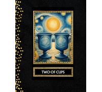 Tarot Notebooks Tarot Card Two of Cups Journal Writing Notebook 120 Wide Ruled Pages