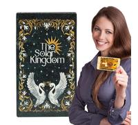 Tarot Oracle Cards 78 Card Deck - Solar Kingdom Divination Card Set for Insight and Guidance, Illustrated Reading Cards for Beginners and Enthusiasts Tabletop Game & Collectible Deck