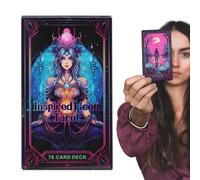 Tarot Oracle Cards - Inspired Deck, Seventy Eight Piece Component Set for Future Interpretation, English Version Fortune Telling Game for Beginners, Item for Holiday, Family and Party