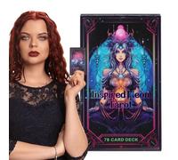 Tarot Oracle Cards | Neon Oracle | Palmistry | Family Party | 78 Piece Inspired Oracle Neon Cards | English Version Fortune Telling Game for Family Party, multi-coloured, riferimento alla descrizione,