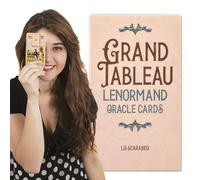 Tarot Oracle Cards - Portable 36-Card Tableau Set | Psychological Oracle Deck For Insightful Divination | Future & Past Board Game Tools, Spiritual Guidance Esoteric Mystical Meditating