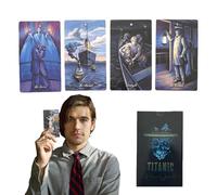 Tarot Oracle Deck, Titanic Mysterious Divination, 12x7cm Cards Gear with Smart Style, Utility Helper for Daily Read, Card Mate, Tarot Helper for Future Past Insight Board Game Tools 4.72*2.76 inches