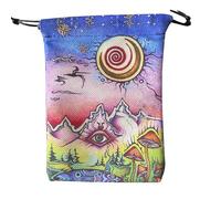 Tarot Pouch - Tarot Card Holder | Jewelry Storage with Drawstrings for Travel Meditation Practices Yoga Retreats Home Spiritual Rituals