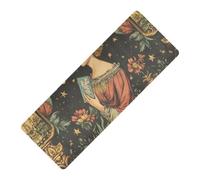 Tarot printed mens yoga mat natural rubber non slip,Thick 1 mm with bag tapete para ejercicio 71x26 inches For floor