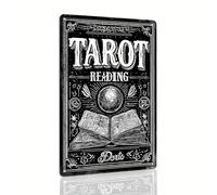 Tarot Reading Fortune Telling Mystical Gothic Retro Metal Tin Sign Poster Wall Art Decor for Home Living Room Spiritual Mystical Decor 8x12 Inch