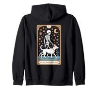 Tarot Skeleton Walking Dog The Dog Whispering Dead Zip Hoodie