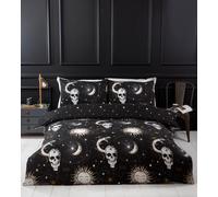 Tarot Skull So Soft Reversible Duvet Quilt Cover Bedding Set Black