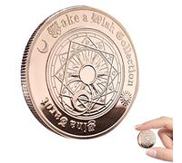 Tarot Souvenir - Sun Moon Divination Tarot Coin | Western Astrology Embossed Commemorative Coin for Divination Tool