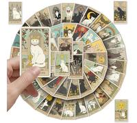 Tarot Stickers Vintage Stickers 78Pcs for Laptop Water Bottle Car Scrapbook