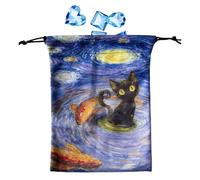 Tarot Storage Bag - 13x18cm Drawstring Bag Storage Holder | Deck Protective Case for Oracle Decks, Fits Most Standard Size Tarot Playing Cards, C, Refer to description, Unisex