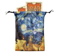 Tarot Storage Bag - 13x18cm Drawstring Bag Storage Holder | Deck Protective Case for Oracle Decks, Fits Most Standard Size Tarot Playing Cards, D, Refer to description, Unisex