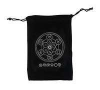 Tarot Storage Bag - Mysterious Black Magic Tarot Card Storage Bag | Tarot Card Pouch with Drawstring for Playing Cards Rider Waite Tarot Deck Oracle Cards