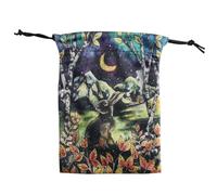 Tarot Storage Pouch | Drawstring Double-Sided Stone Storage Divination Holder Jewelry Organizer | Tarot Organization Gift Bag for Game Dices, Cosmetics, Marble, Crystal Stones