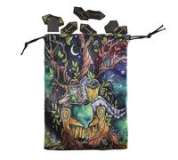 Tarot Storage Pouch,Drawstring Double Sided Stone Storage Divination Holder S Day Jewelry Organizer - Crystal Stone, Tarot Game Bag, Drawstring Gift Bag for Tarot Fot Lovers, Witches, Sorcerers, SXF01