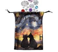 Tarot Storage, Tarot Card Holder, Dice Holder with 13 x 18 cm Lanyard - Protective Case for Oracle Decks, Fits Most, F, Consulte la descripción, See description